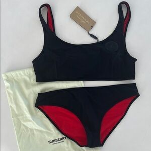 Burberry Black and Red Bikini